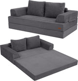Foldable Sofa Bed (large Size), Foldable Floor Sofa, Denim Foldable Sofa Bed As A Sleeping Mattress, with Pillows, Boneless Sofa, Comfortable... image 2
