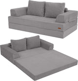 Foldable Sofa Bed (large Size), Foldable Floor Sofa, Denim Foldable Sofa Bed As A Sleeping Mattress, with Pillows, Boneless Sofa, Comfortable... image 4