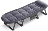 Folding Camping Cot Adults Bed,adult Folding Bed, Rollaway Bed with Mattress for Adults Queen, High Elastic Sponge Five Adjustable Angles...