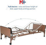 Fully Electric Hospital Bed Set, Foam Mattress, Half Rails for Home Organization image 3