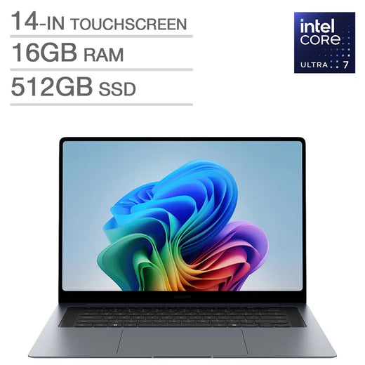 Galaxy Book6 Pro Copilot+ Pc 14.0-in Touchscreen Amoled Laptop, Intel Core Ultra 7 356H- 16GB Ram, 512 Gb Ssd
