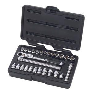 GearWrench Pass-Thru 1/4-in Drive Socket Set 27-pc, SAE/Metric