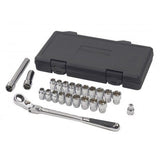 GearWrench Pass-Thru 3/8-in Drive Socket Set 23-pc, SAE/Metric