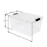 Greenmade InstaView 45 Quart Storage Bin with Latching Lid, 4-pack view 2