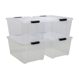 Greenmade InstaView 45 Quart Storage Bin with Latching Lid, 4-pack view 5