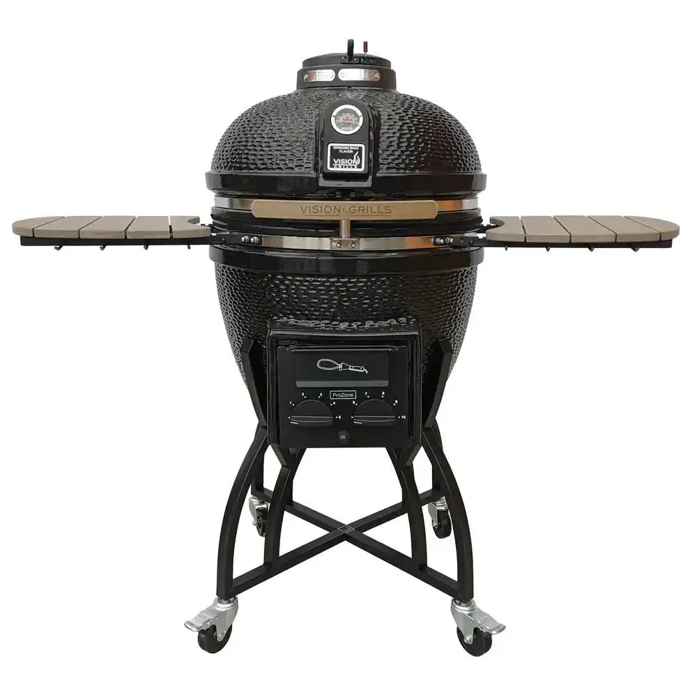 Grills 22 In. Kamado Pro Ceramic Charcoal Grill with Grill Cover for Outdoor Spaces