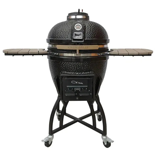 Grills 22 In. Kamado Pro Ceramic Charcoal Grill with Grill Cover for Outdoor Spaces