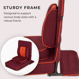 Ground Chair, with Backrest Support | Adult Yoga Chair | Portable Folding Chair | Yoga Chair with Cushion and Meditation Pad | Black | 24x22... image 2