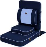 Ground Chair, with Backrest Support | Adult Yoga Chair | Portable Folding Chair | Yoga Chair with Cushion and Meditation Pad | Black | 24x22... image 3