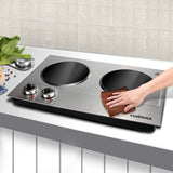 Hot Plate,1800w Ceramic Electric Hot Plate for Cooking, Dual Control Infrared Cooktop, Portable Countertop Burner, Glass Plate Electric... image 3
