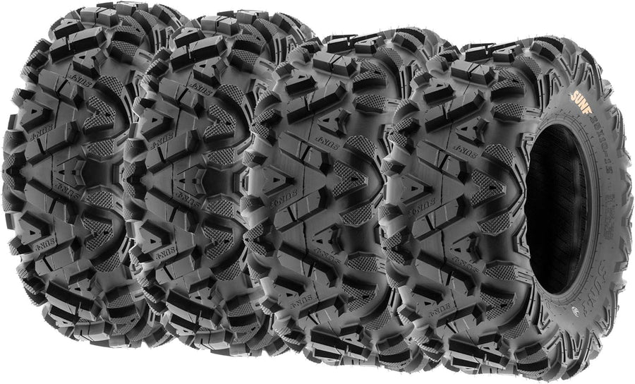 I Atv/utv All-terrain Tires 25x8-12 Front & 25x10-12 Rear Set of 4 A033 6-PR Tubeless for Garage and Travel