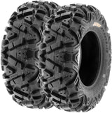 I Atv/utv All-terrain Tires 25x8-12 Front & 25x10-12 Rear Set of 4 A033 6-PR Tubeless for Garage and Travel image 2