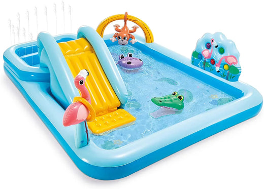 Inflatable Jungle Adventure Play Center – 96′′ X 78′′ X 28′′ – Kiddie Pool for Ages 2 and Up for Outdoor Spaces