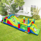 Inflatable Obstacle Course Bounce House, Kids Huge Sectional Bouncy Castle with Dual Slides, Tunnels, Bounce Area, Climbing, Obstacles,... image 3