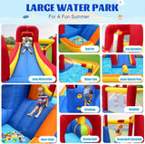 Inflatable Water Slide, 10 in 1 Water Park Bounce House with Blower, Splash Pool, 2 Slides, Water Cannon, Climbing Wall, Blow Up Water Slides... image 3