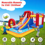 Inflatable Water Slide, 10 in 1 Water Park Bounce House with Blower, Splash Pool, 2 Slides, Water Cannon, Climbing Wall, Blow Up Water Slides... image 4