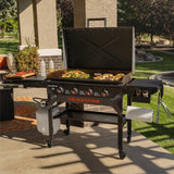 Iron-forged 36" Omnivore Griddle – Premium Powder-coated Steel with Reinforced Hood, Black Finish image 2