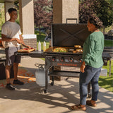 Iron-forged 36" Omnivore Griddle – Premium Powder-coated Steel with Reinforced Hood, Black Finish image 4