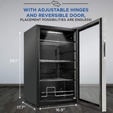 Ivation 101-Bottle Wine Cellar, Freestanding Mini Fridge - Stainless Steel image 6