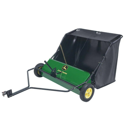 John Deere 42′′ Tow-behind Lawn Sweeper, 24 Cu. Ft. Capacity, Adjustable Brushes for Outdoor Spaces