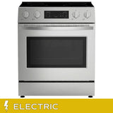 Kenmore 30 In. 5 Cu Ft. Stainless Steel Front Control Electric Range with Air Fry and True Convection for Home Use