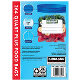 Kirkland Signature Freezer Quart Plus Bags, 264-count view 2
