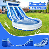 Large Inflatable Water Slide Swimming Pool Play Center, Commercial Grade Lightweight Premium Water Slide Bounce House 20.6x9.5x9.3Ft for Kids... image 2