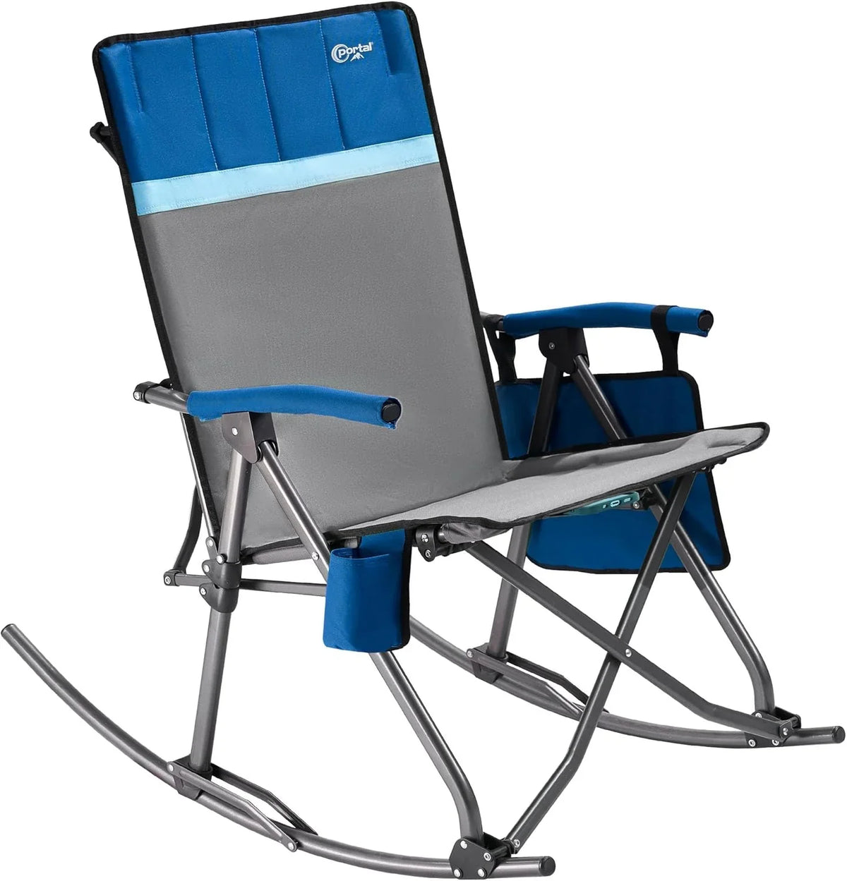 Large-sized Foldable Rocking Chair-style Camping Chair. Portable Outdoor Rocking Chair, Equipped with A High Back and Sturdy Armrests. The...