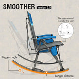 Large-sized Foldable Rocking Chair-style Camping Chair. Portable Outdoor Rocking Chair, Equipped with A High Back and Sturdy Armrests. The... image 3