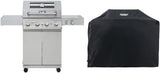 Larger 4-Burner Propane Gas Grills Bbq Stainless Steel Heavy-duty Cabinet Style with Knob Controls Side Burner Mesa 400m