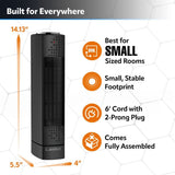 Lasko Ultra Slim Tower Ceramic Space Heater, 1500W, Black image 8