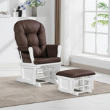 Lennox Furniture Glider Rocker Combo Espresso Beige for Home Organization image 2