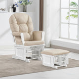 Lennox Furniture Glider Rocker Combo Espresso Beige for Home Organization image 4