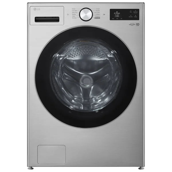 Lg 27 In. 5.8 Cu Ft. Graphite Steel Front Load Washer with Ai Dd and Turbowash for Home Use