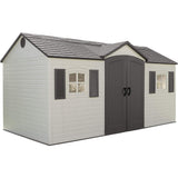 Lifetime Outdoor Storage Shed with Windows, 8-ft x 15-ft