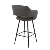 Lumisource Margarite Fixed-Height Counter Stool, Black, 25-in, 2-pc image 6