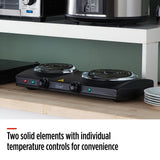 MASTER Chef Double Burner Hot Plate, Black, 1500W image 6