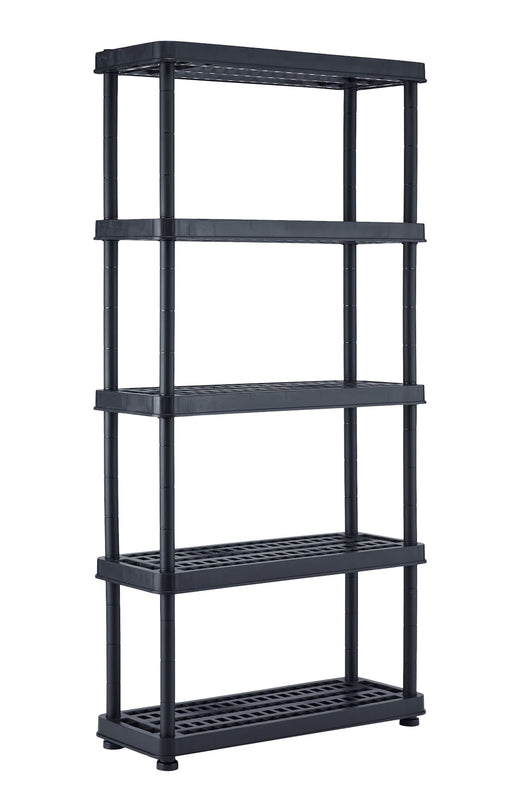 Mastercraft Adjustable 5-Shelf Resin/ Plastic Storage Rack/ Shelving Unit, 36 x 14 x 72-in