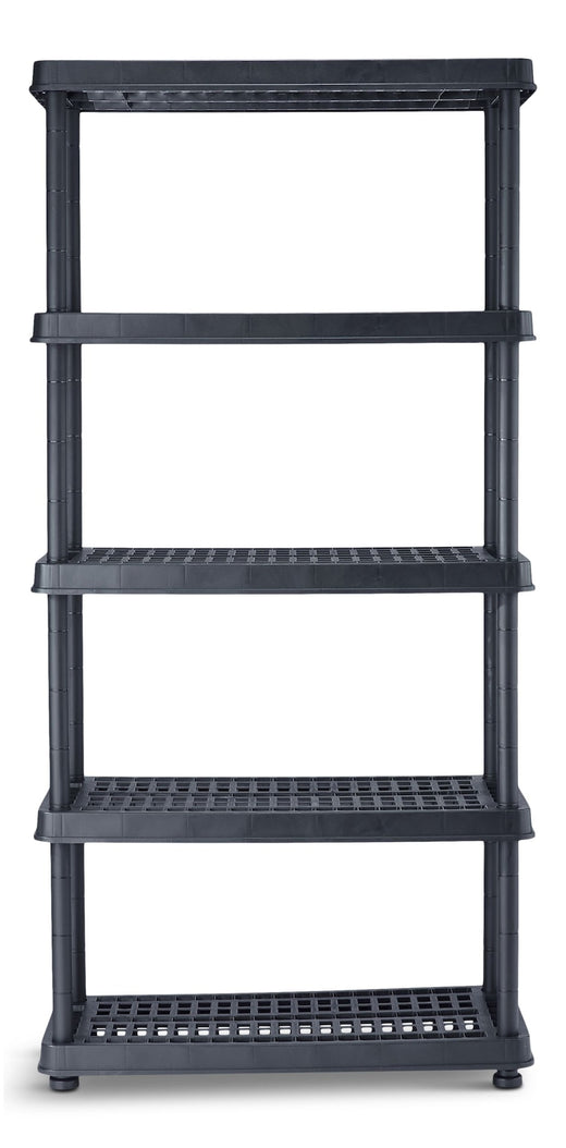 Mastercraft Adjustable 5-Shelf Resin/Plastic Storage Rack/Shelving Unit, 36 x 18 x 72-in