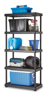 Mastercraft Adjustable 5-Shelf Resin/Plastic Storage Rack/Shelving Unit, 36 x 18 x 72-in image 2