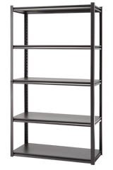Mastercraft Adjustable 5-Shelf Steel Metal & Wood Storage Rack / Shelving Unit, 41 x 18 x 72-in image 3