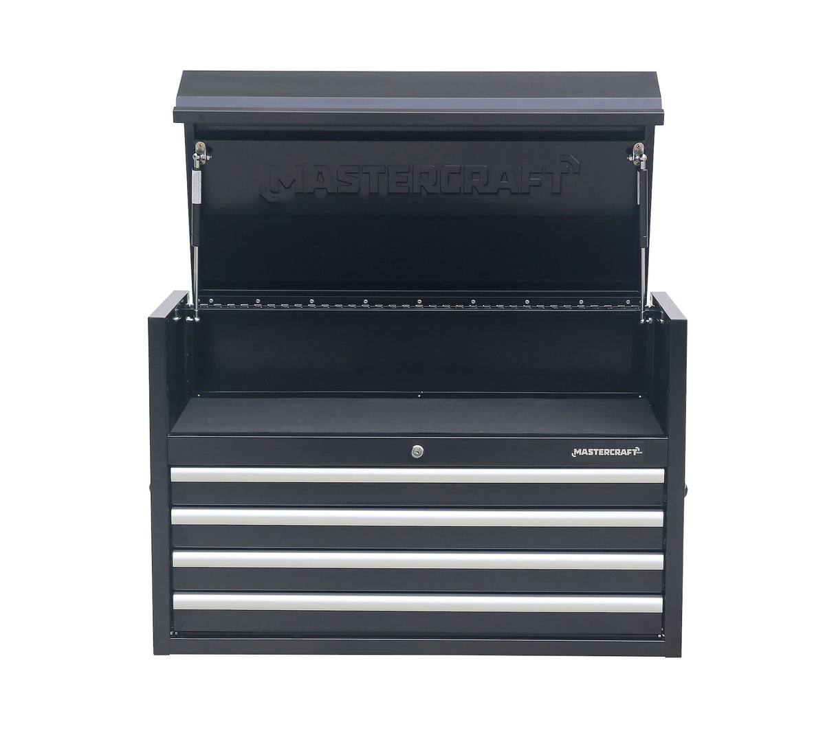 Mastercraft Powder-Coated Steel Tool Chest with Liners, Black, 36-in
