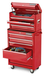 Mastercraft Rolling Tools Storage Cabinet with 5 Drawers, Deep Red, 24-in image 7
