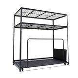 Mastercraft Seasonal Storage Rack with Rolling Platform Cart, Black, 65.5-in x 35.5-in x 68-in