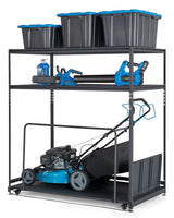 Mastercraft Seasonal Storage Rack with Rolling Platform Cart, Black, 65.5-in x 35.5-in x 68-in image 3