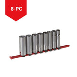 MAXIMUM 1/2-in Drive 6 Pt. Deep Socket Set, SAE, Nickel-Chrome Plating, 8-pc image 2