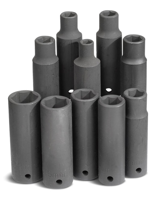 MAXIMUM 1/2-in Drive Deep Impact Socket Set, Metric, 10-pc