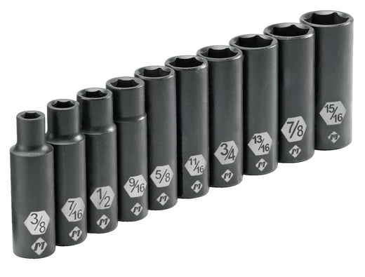 MAXIMUM 1/2-in Drive Deep Impact Socket Set, SAE, 10-pc