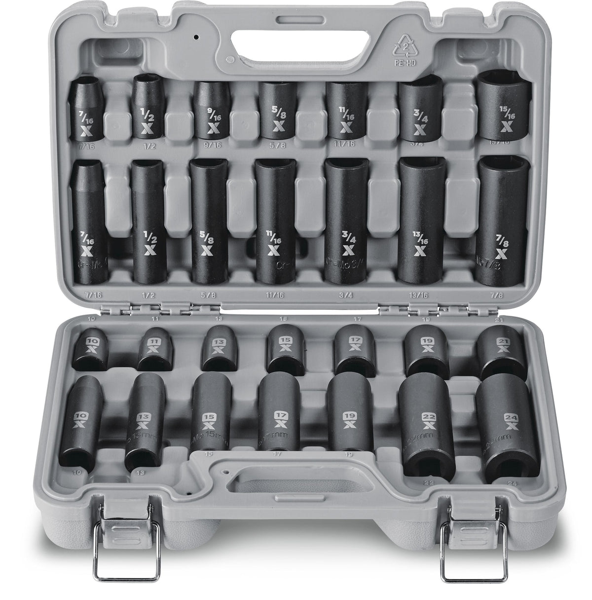 MAXIMUM 1/2-in Drive Professional Grade Impact Socket Set, 28-pc, CRMO