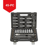 MAXIMUM 1/2-in Drive Professional Grade Socket Set, 45-pc, SAE/Metric, CRV, Nickel-Chrome Plating image 4